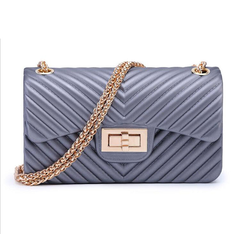 Cute Clutch Purses Ladies Single Bag Shoulder Female Women Jelly Luxury Handbags with Chain