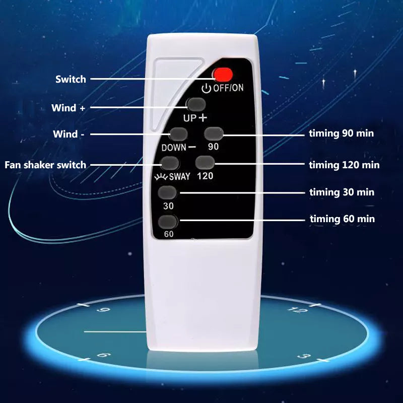 F - Leafless Standing 16 Inch High Speed Tower Table Electric Bladeless Fan With Remote Control