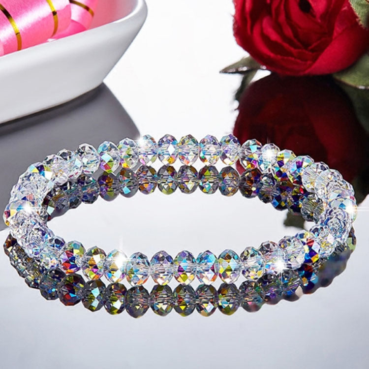 U - Lobster Clasp Sparkling Bracelets Colourful Aurora Geometric Crystal Bracelet For Girls Gifts