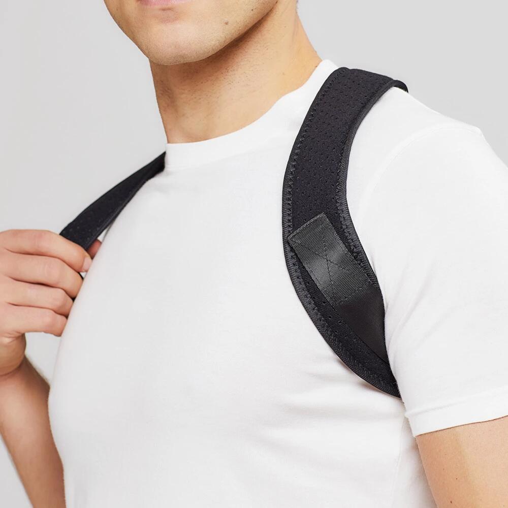 Posture Corrector Adjustable Back Support For Men Woman Helps Promote Proper Posture Black