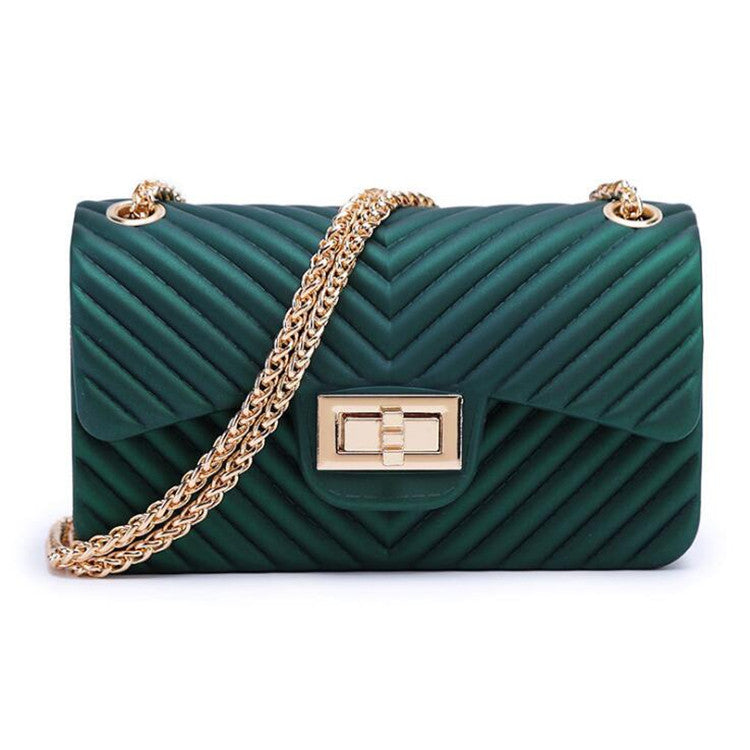 Cute Clutch Purses Ladies Single Bag Shoulder Female Women Jelly Luxury Handbags with Chain