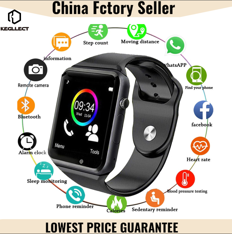 K - Bluetooth touchscreen Smartwatch For Android and IOS Yellow Box