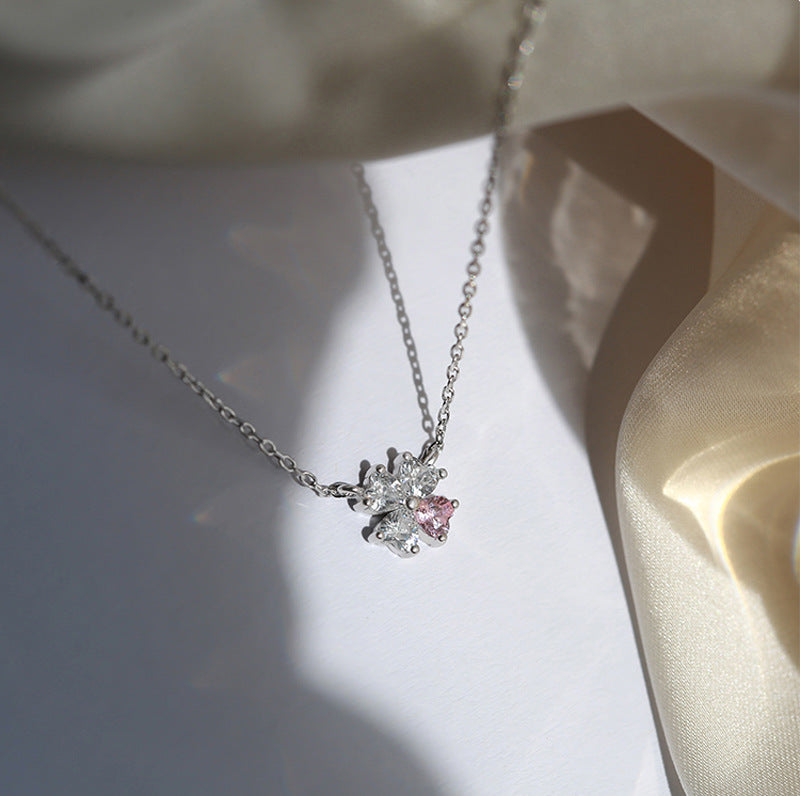 Lucky clover 925 silver necklace