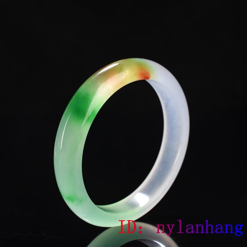 Jadeite Color Jade Bangle Bracelet Natural Amulet Women Jewelry For Chinese Gifts