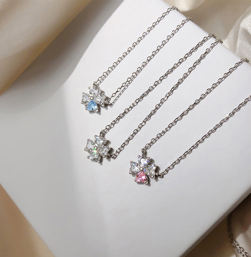 Lucky clover 925 silver necklace