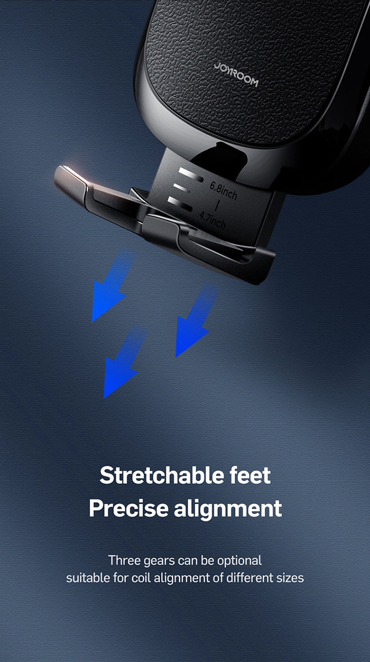 K - Joyroom Wireless Phone Charger Dashboard Car Cellphone Holder Dash Mount Windshield