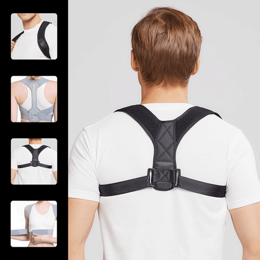 Posture Corrector Adjustable Back Support For Men Woman Helps Promote Proper Posture Black