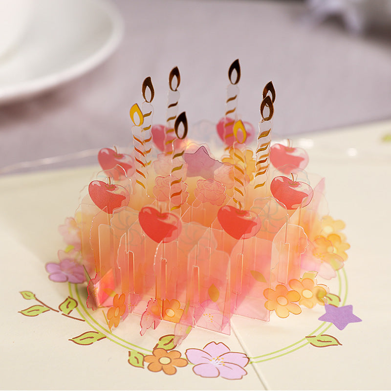 B - PVC Material 3D pop Up Birthday Greeting Cards