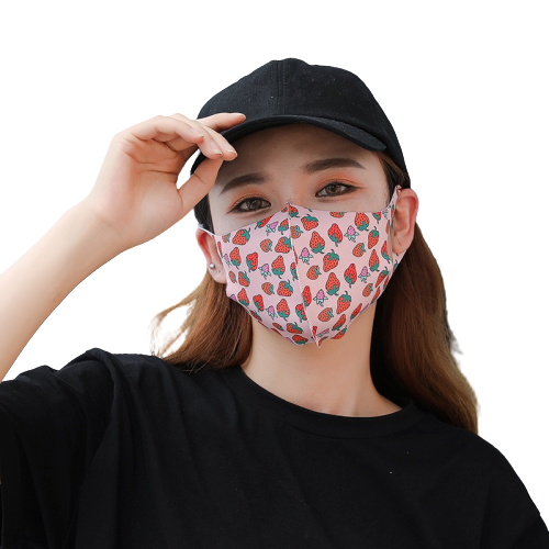 Cloth Face Mask Washable Breathable Reusable 1pc 2 layer Face covering
