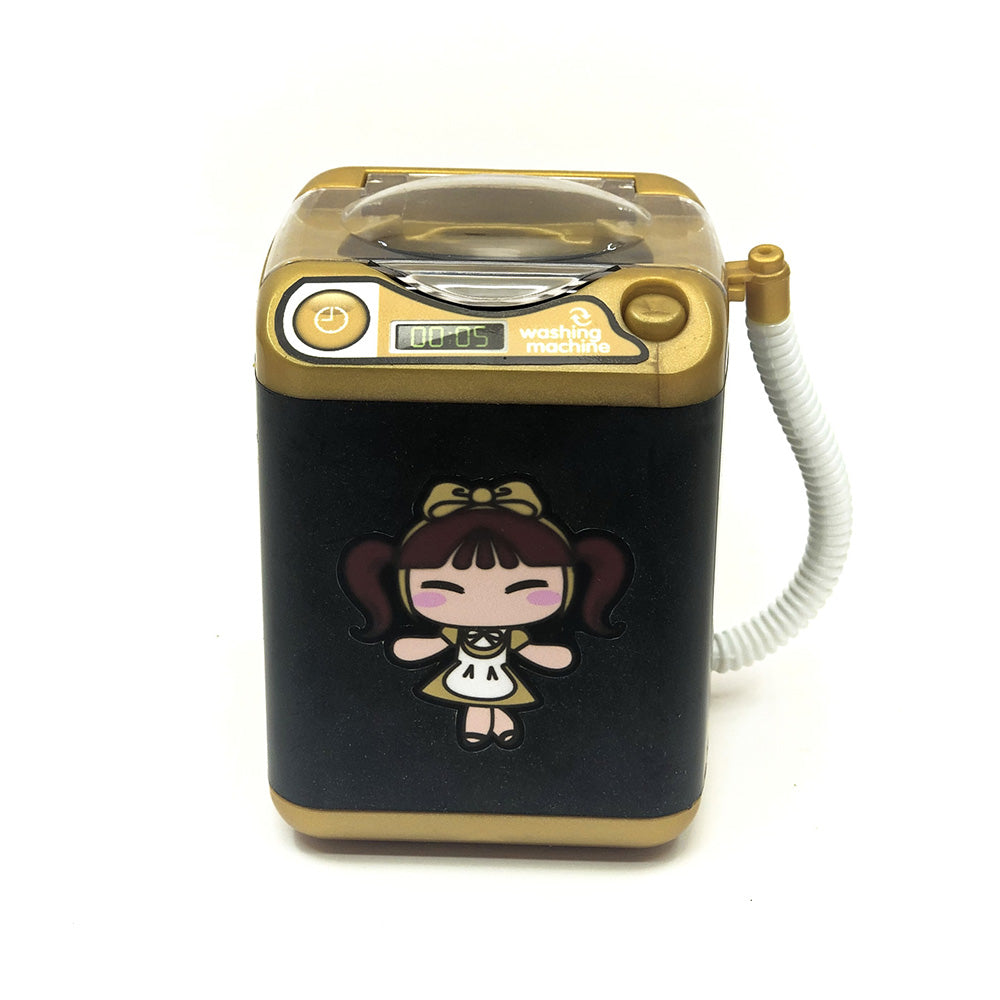 A - Mini Electric Makeup Brush Cleaner Makeup Sponge Washing Machine Dollhouse Toy Automatic Washer USB