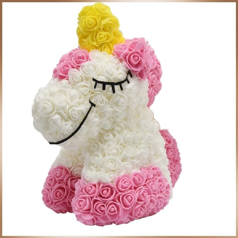 Eternal Rose Unicorn LIMITED EDITION Unicorns Handmade Foam Teddy Bear Gift