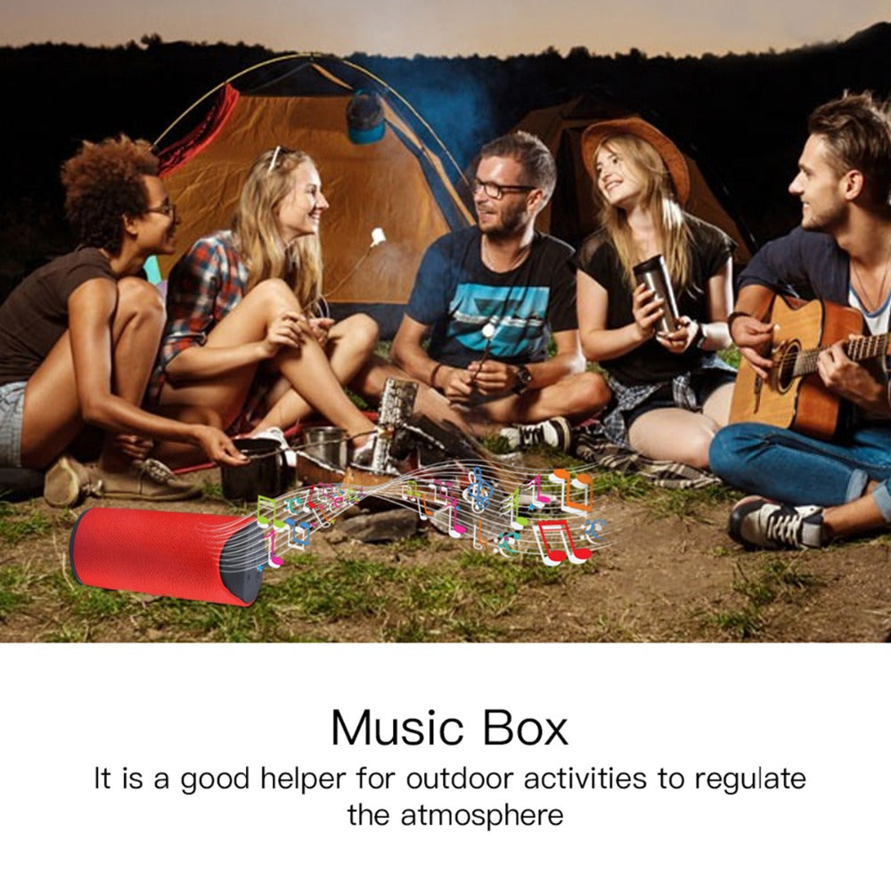 H - Multifunctional Portable Mini Wireless Outdoor Speaker Waterproof IPX6 Mini Bluetooth Stereo Bass USB/TF/FM Radio Loud Sound Box for Phone TV Laptop