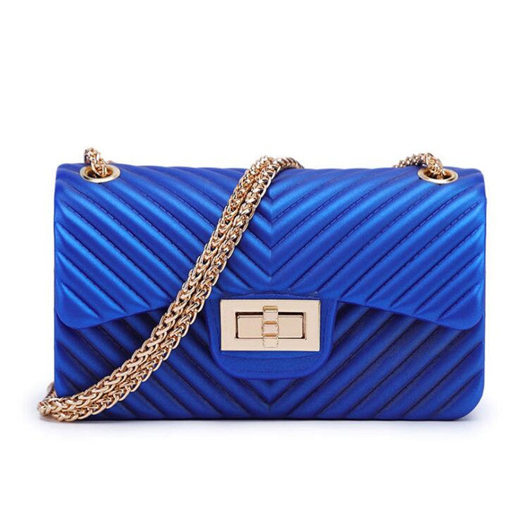 Cute Clutch Purses Ladies Single Bag Shoulder Female Women Jelly Luxury Handbags with Chain