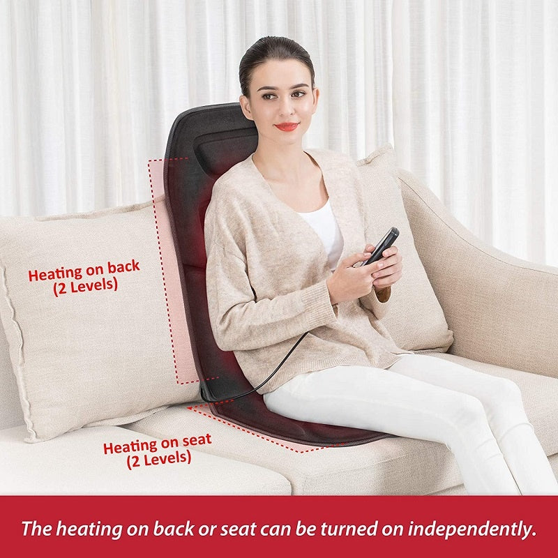 Full body Heated Massage Seat cover Car Home Office