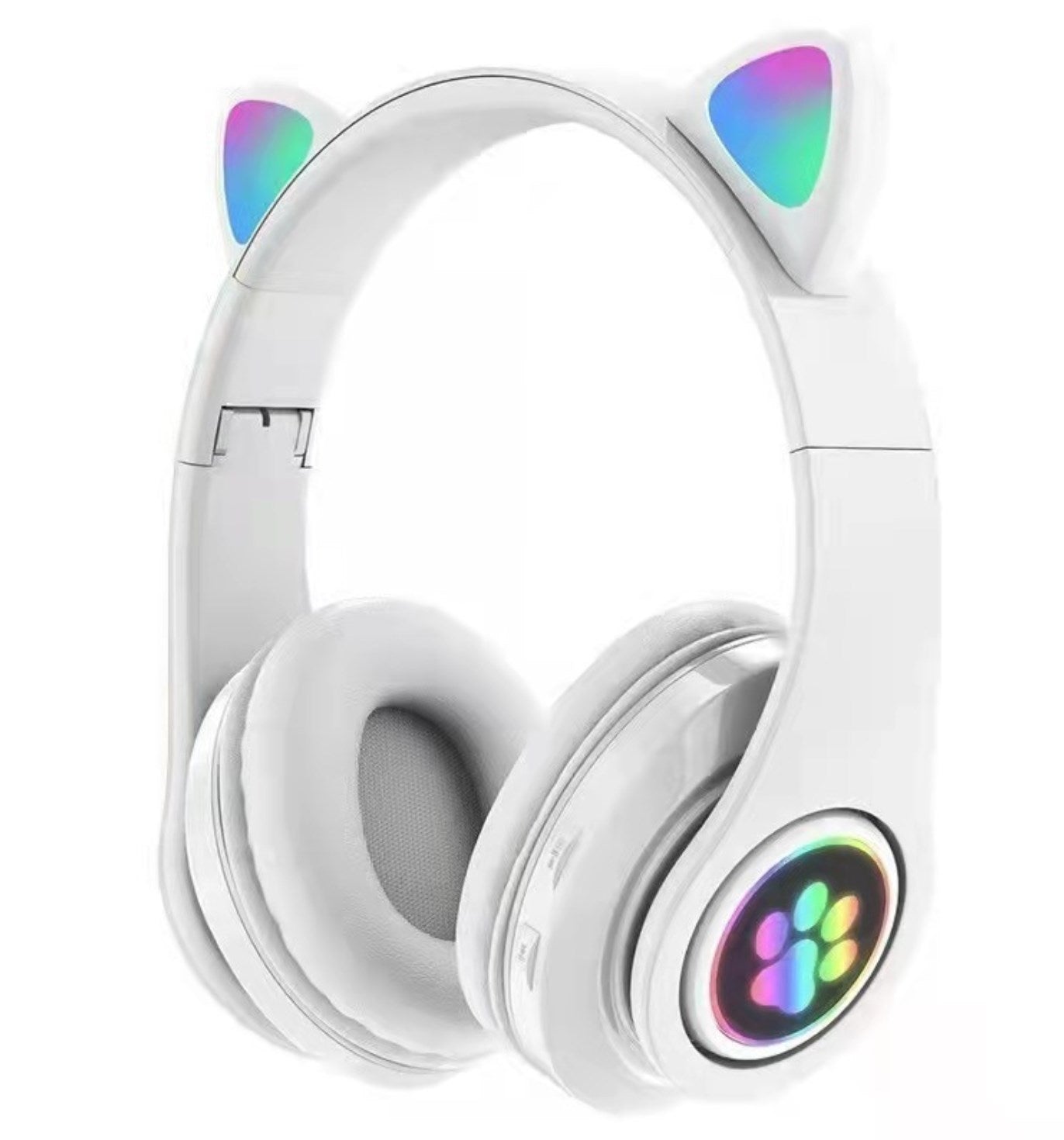 H - Cat Ear LED Bluetooth Wireless Headphones Foldable With Microphone