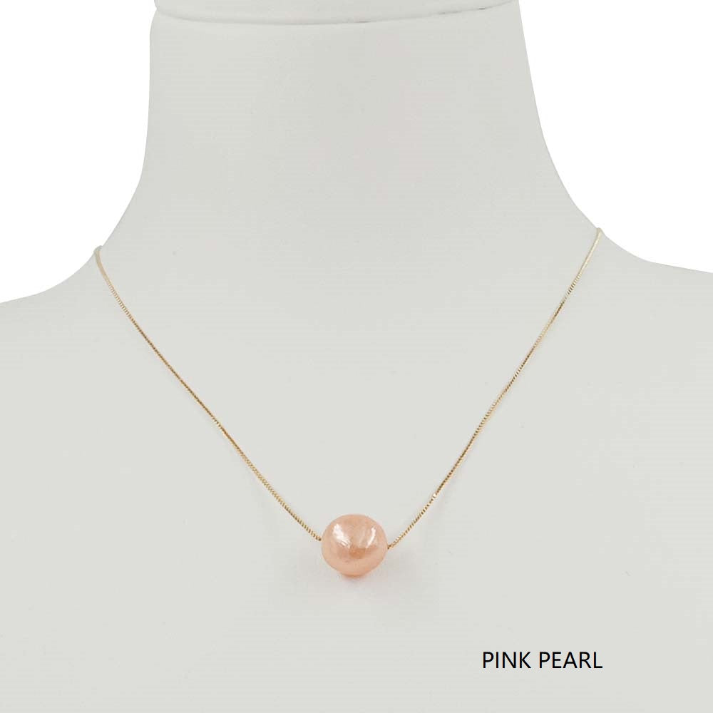 PA - Real Pearl Pendant With 18K Gold Plated Sterling Silver Chain White, Pink, or Purple Necklace Celeste 925 Fresh Water Pearls Collection Sterling Silver gift box