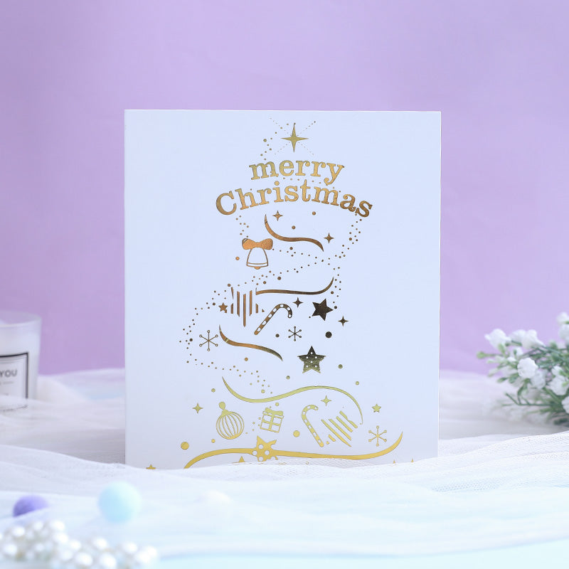 C - PVC material 3d pop up Christmas greeting card