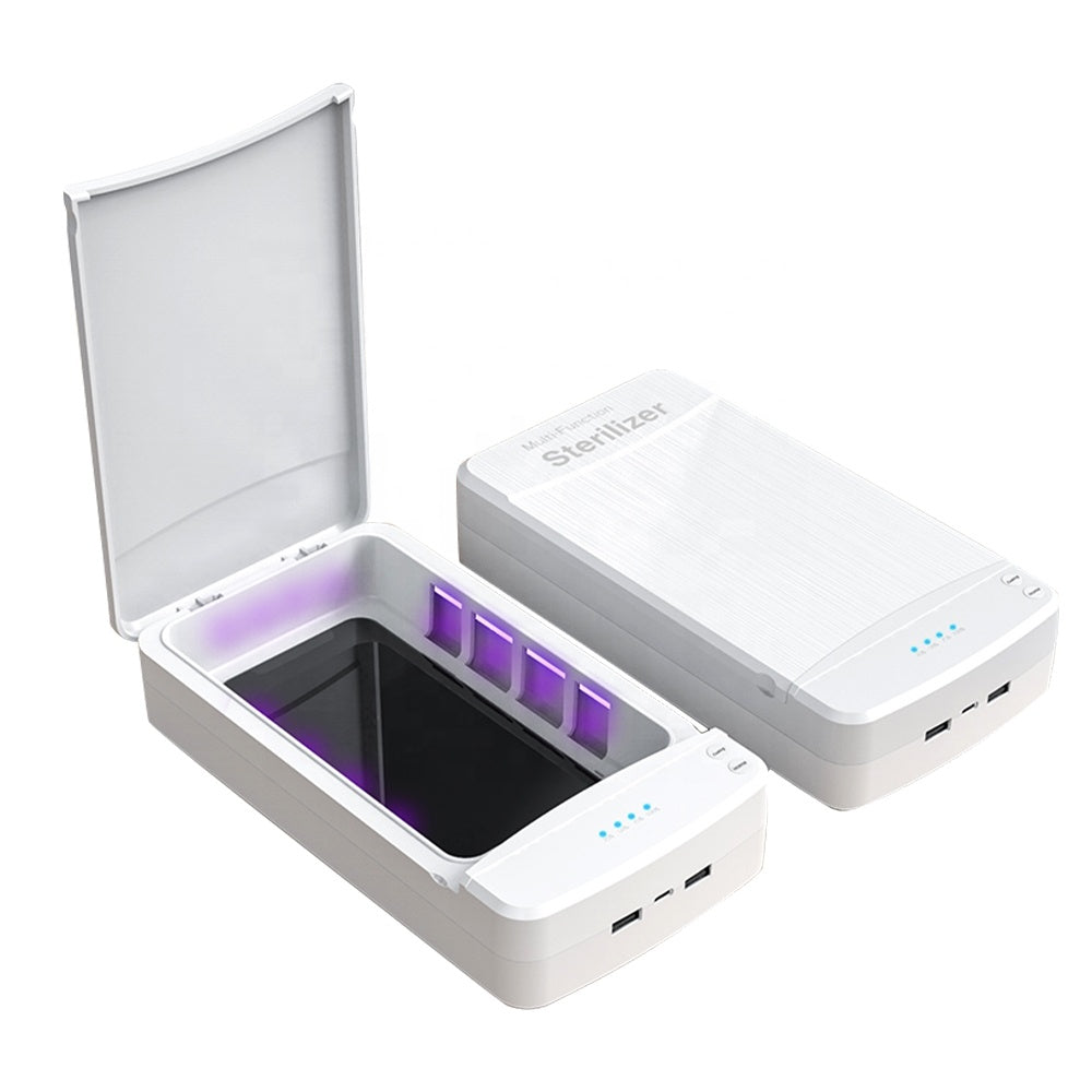 K - UVC Sanitizer Box UV Sterilizer 99% Cell phone charging case Aromatherapy USB Charging White Black