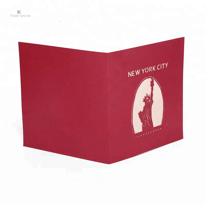 A2 - New York City Sketch Card Laser Cut Origami Gift Card