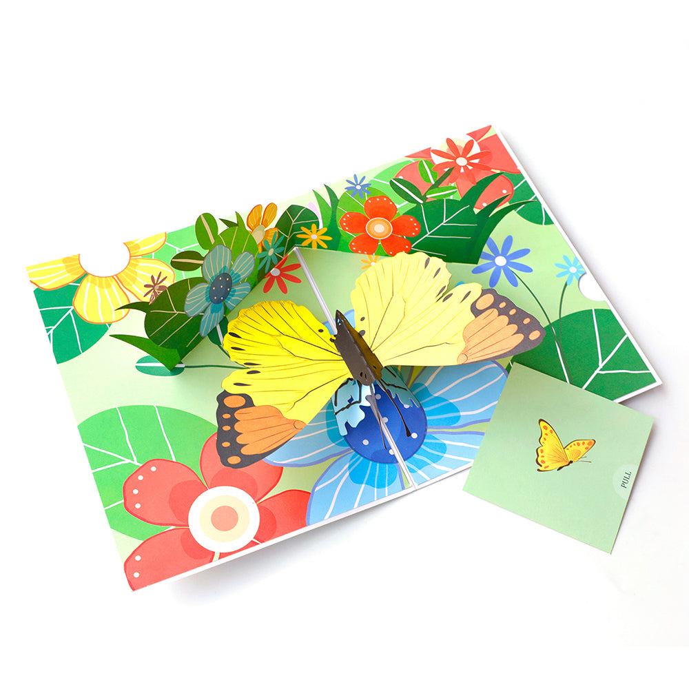 B - Butterfly 3D Pop Up Greeting Card with Envelope