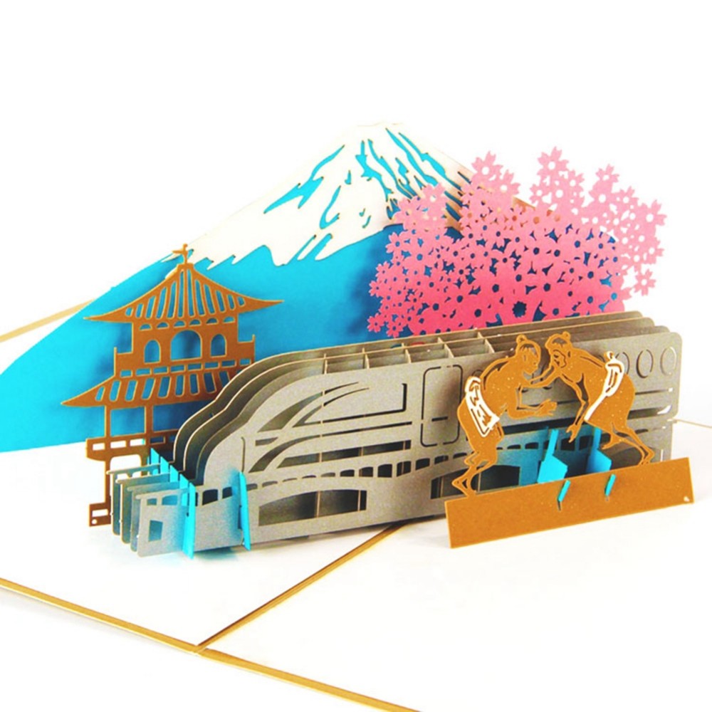 A1 - Japan Fujiyama building 3d card