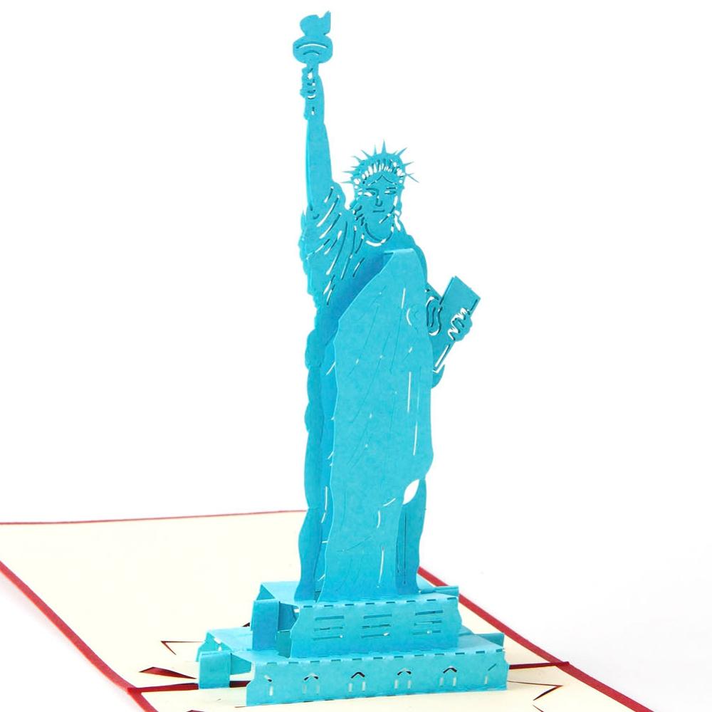 A2 - Statue Liberty 3D Pop Up Cards For Every Occasions