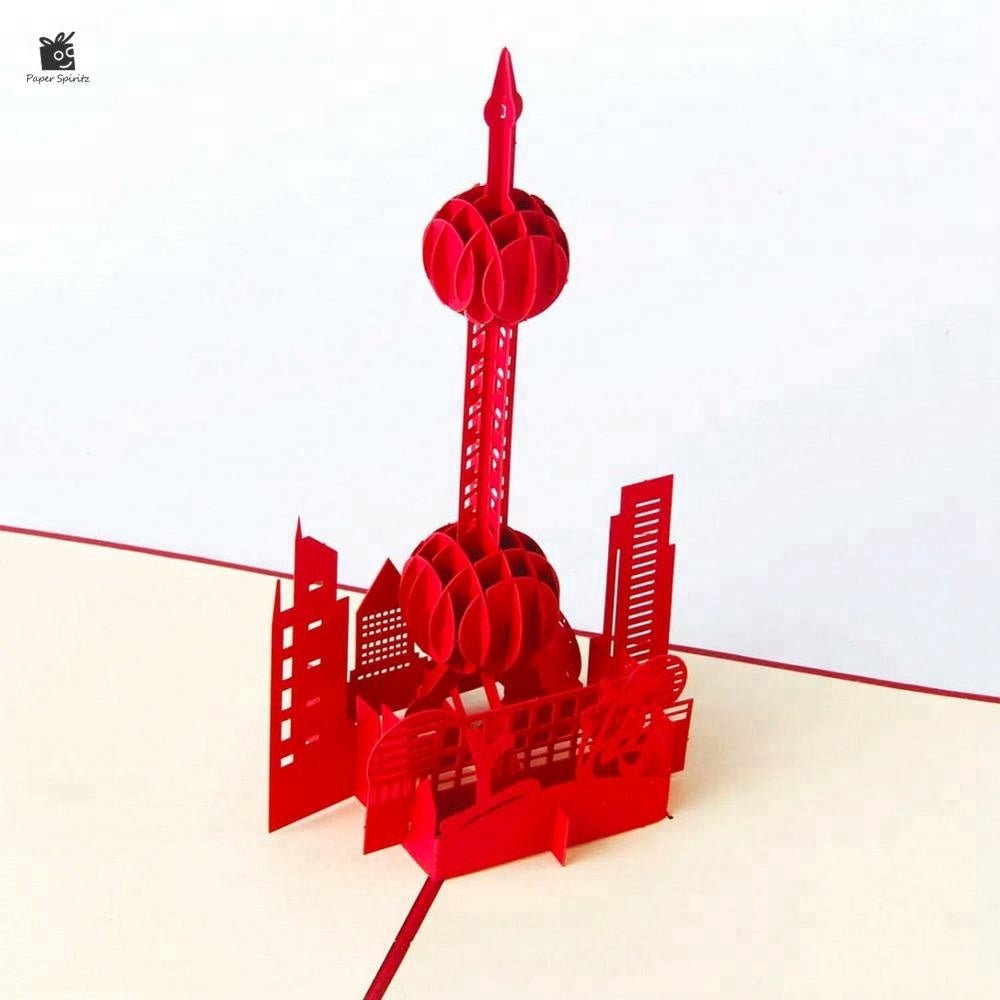 A2 - Shanghai Landmark Building The Oriental Pearl Tower Pop Up Card