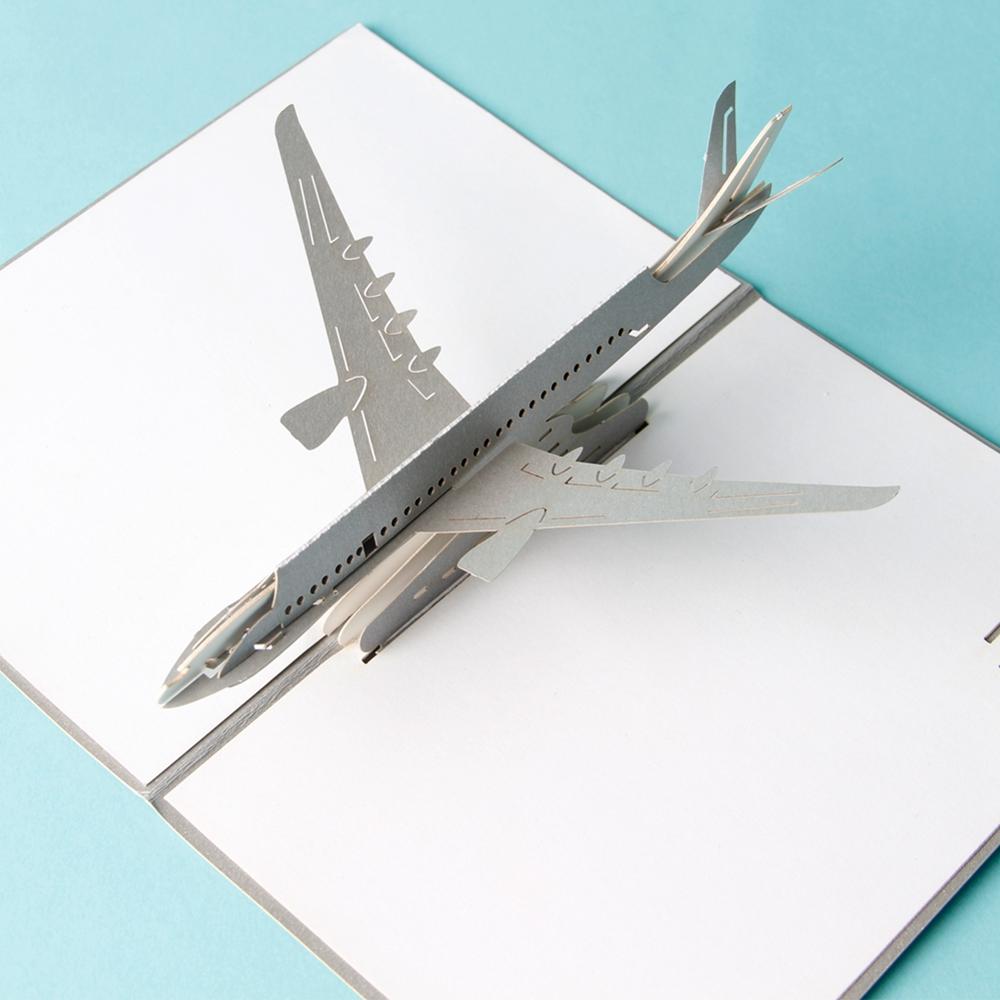 A1 - Airplane Special 3d Pop Up Paper Folding Gift Greeting Cards