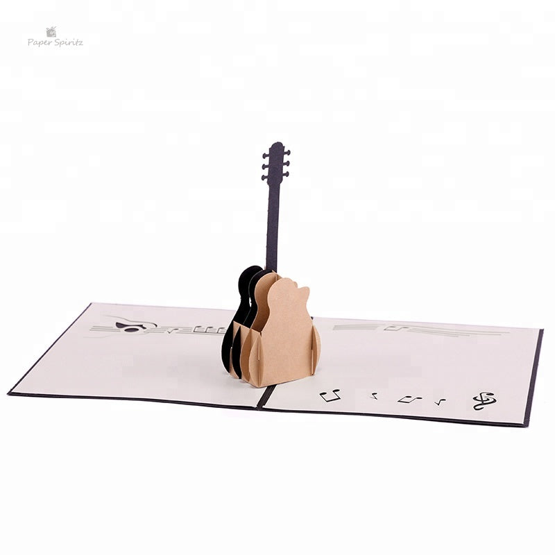 A1 - Guitar 3D Pop Up Card Birthday Greeting Card