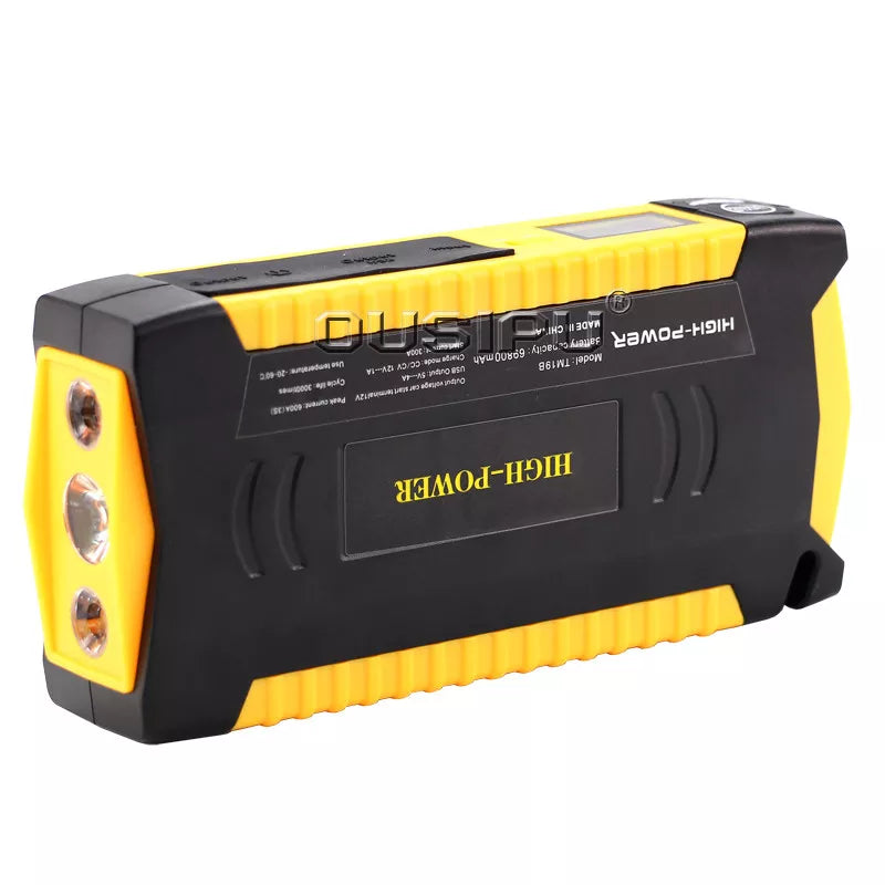 L - Car Jump Starter 68800Ah 4USB Portable Multifunction Rechargeable LED Emergency Battery