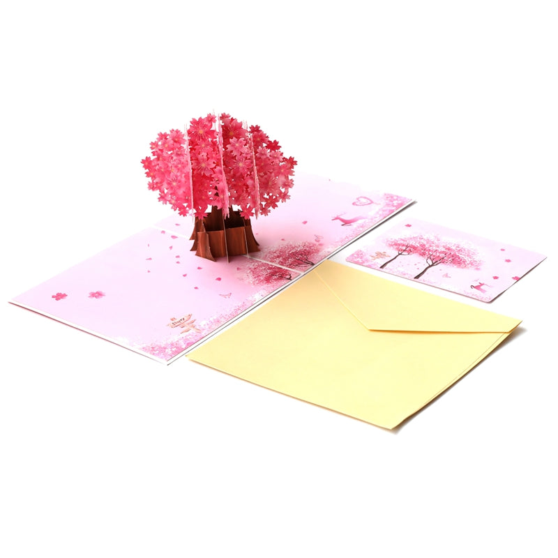 A2 - Romantic pop up greeting cards with mini cards
