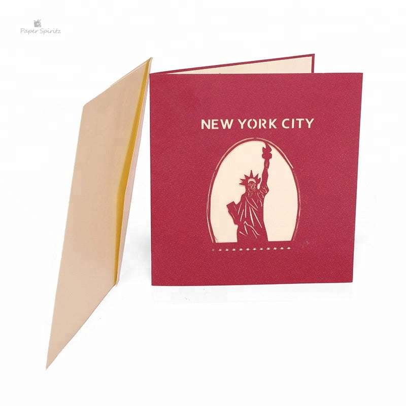 A2 - New York City Sketch Card Laser Cut Origami Gift Card