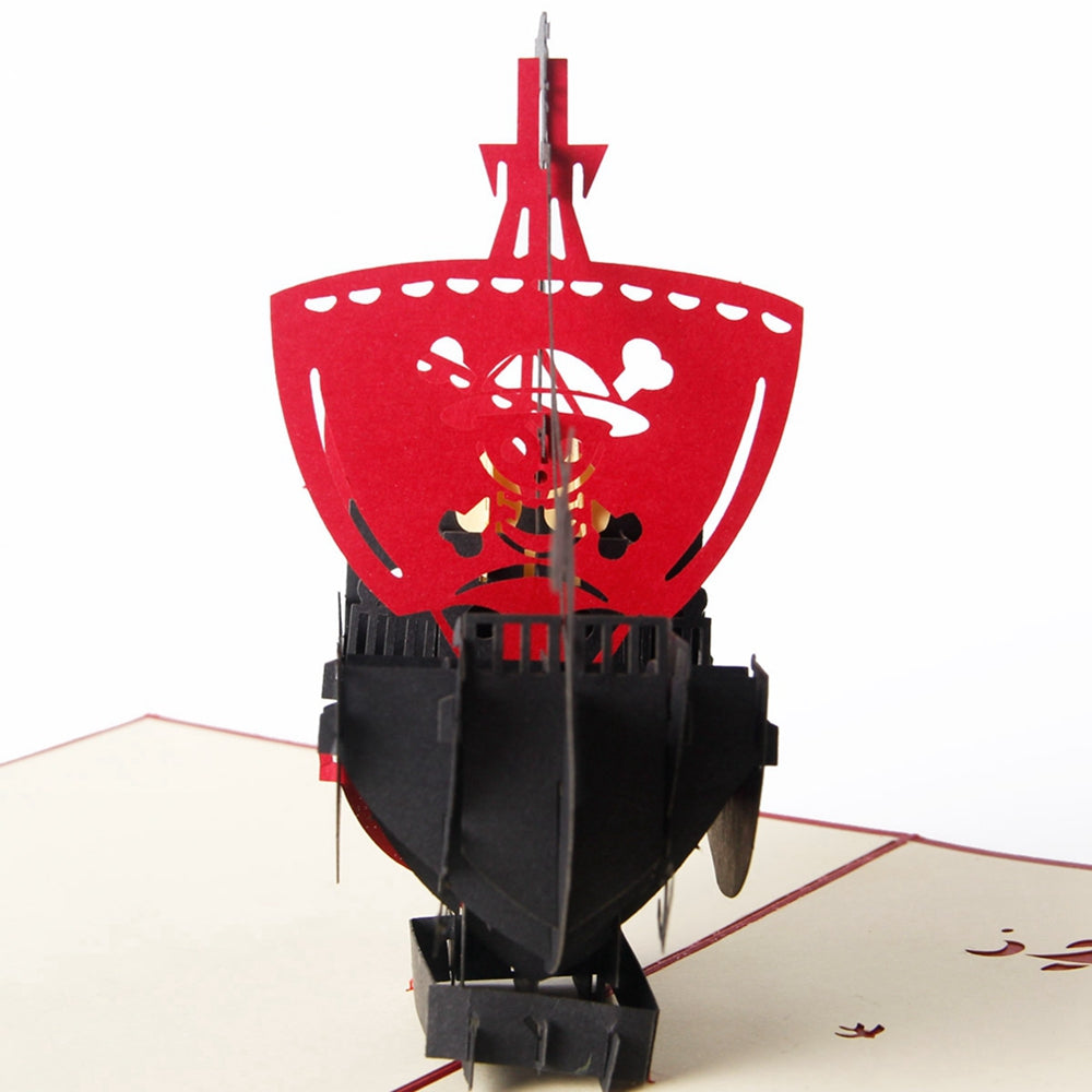 A1 - Pirate Unique custom design 3d pop up card for greeting
