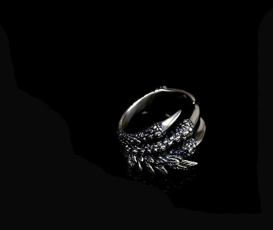 Fancy Stainless Steel Biker Jewelry Punk Vintage Class Dragon Claw Ring