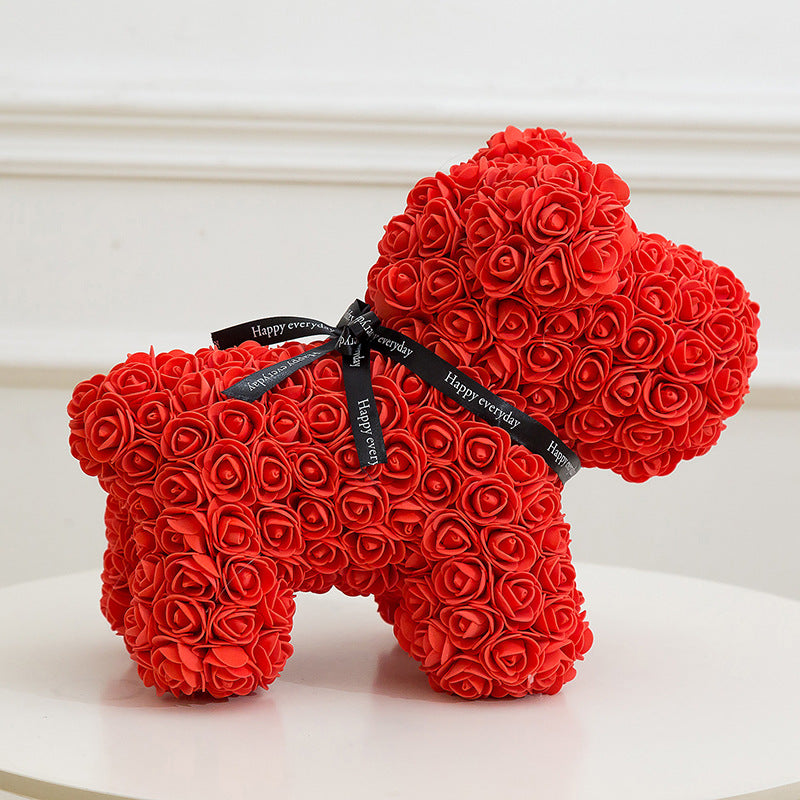 Eternal Rose Puppy LIMITED EDITION Dog Handmade Foam Teddy Bear Gift