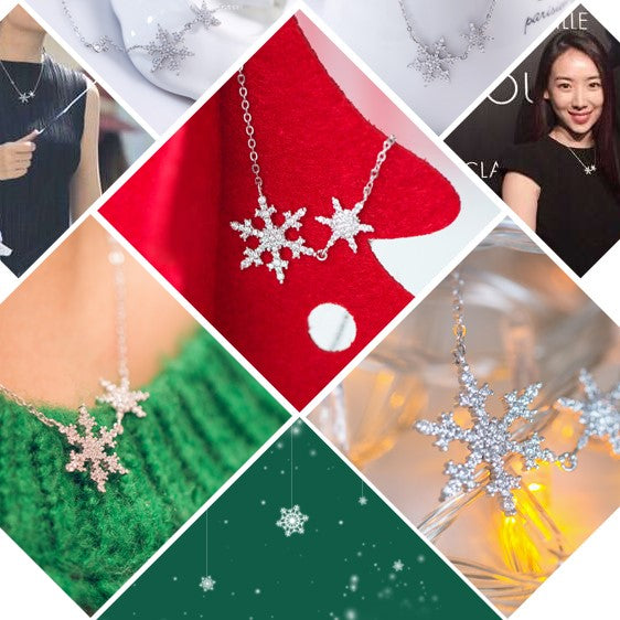 925 Silver Snowflake Women necklace