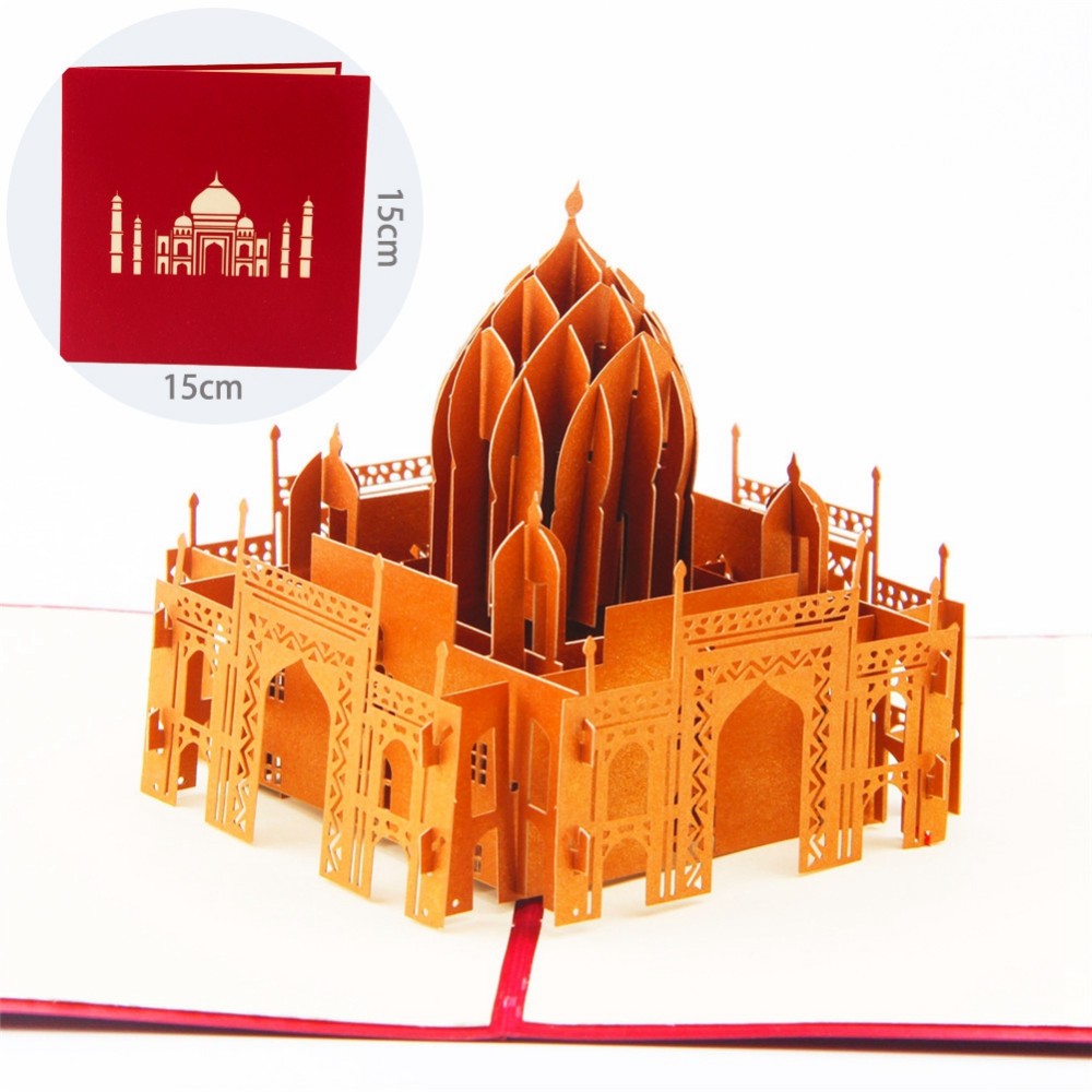 A2 - Taj Mahal Pop Up Card With Envelope