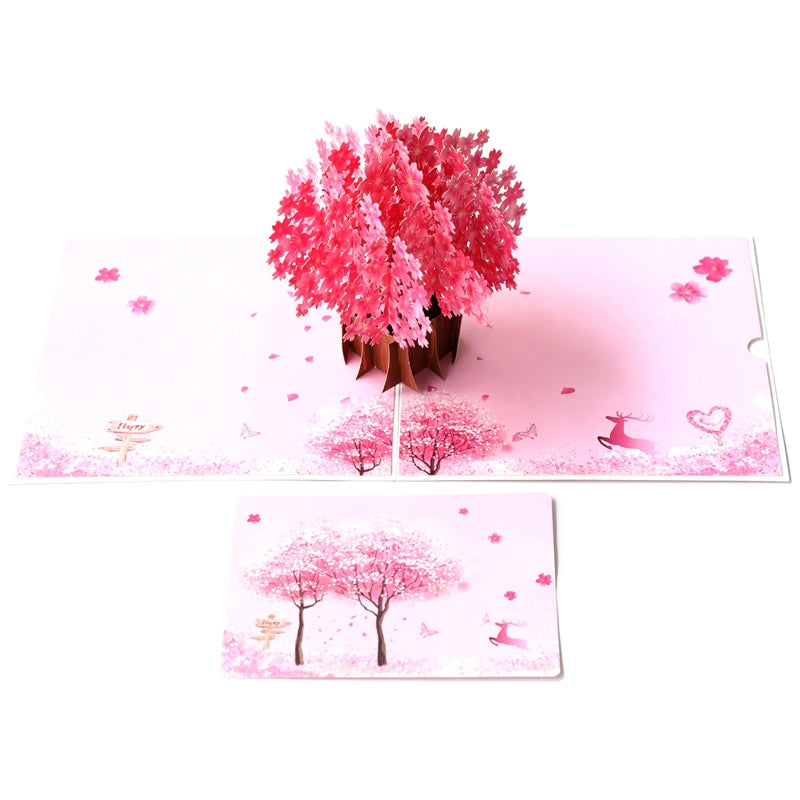 A2 - Romantic pop up greeting cards with mini cards