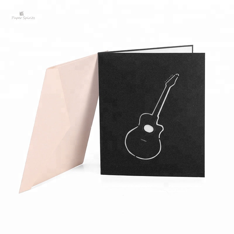 A1 - Guitar 3D Pop Up Card Birthday Greeting Card