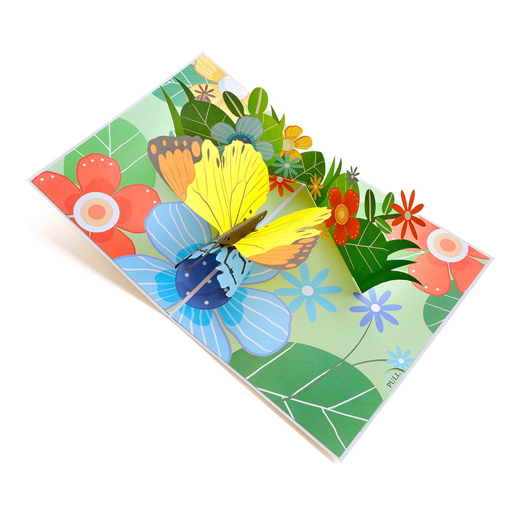 B - Butterfly 3D Pop Up Greeting Card with Envelope