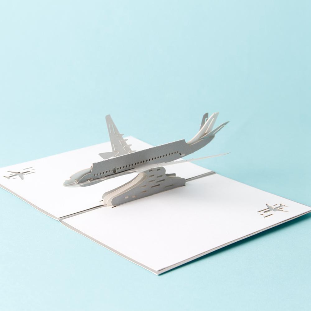 A1 - Airplane Special 3d Pop Up Paper Folding Gift Greeting Cards