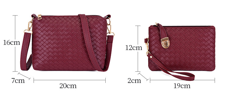 Designer Casual Tote Women Weaved Handbags 3 pieces Fashion Girls Shoulder Bag Purses