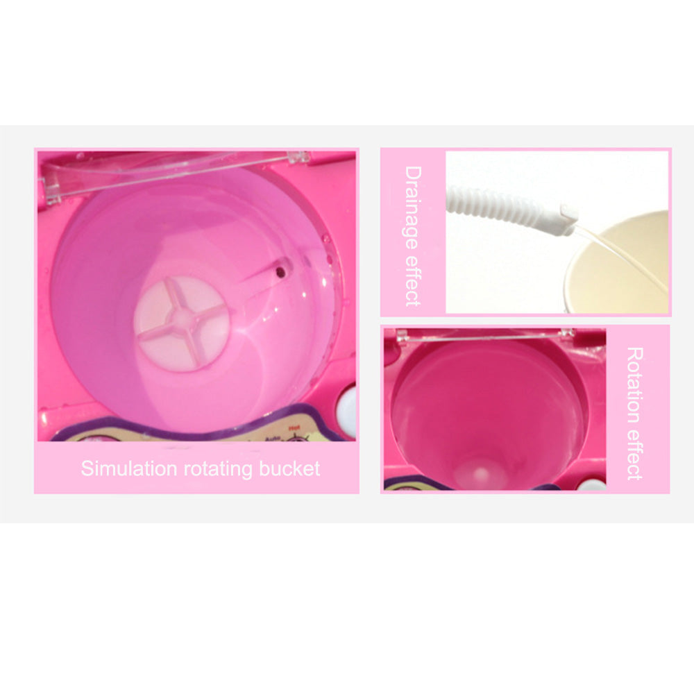A - Mini Electric Makeup Brush Cleaner Makeup Sponge Washing Machine Dollhouse Toy Automatic Washer USB