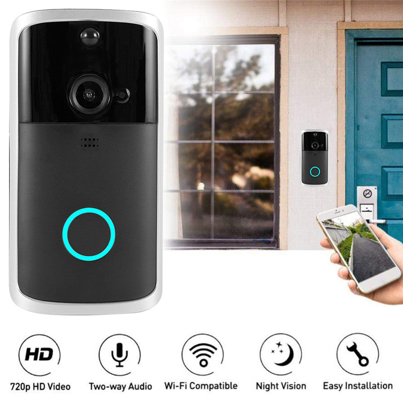 P - Aiwit Phone App 720P WiFi Video Wireless  Smart Doorbell V5 With Chime And Rechargeable Batteries For Phone Home Security