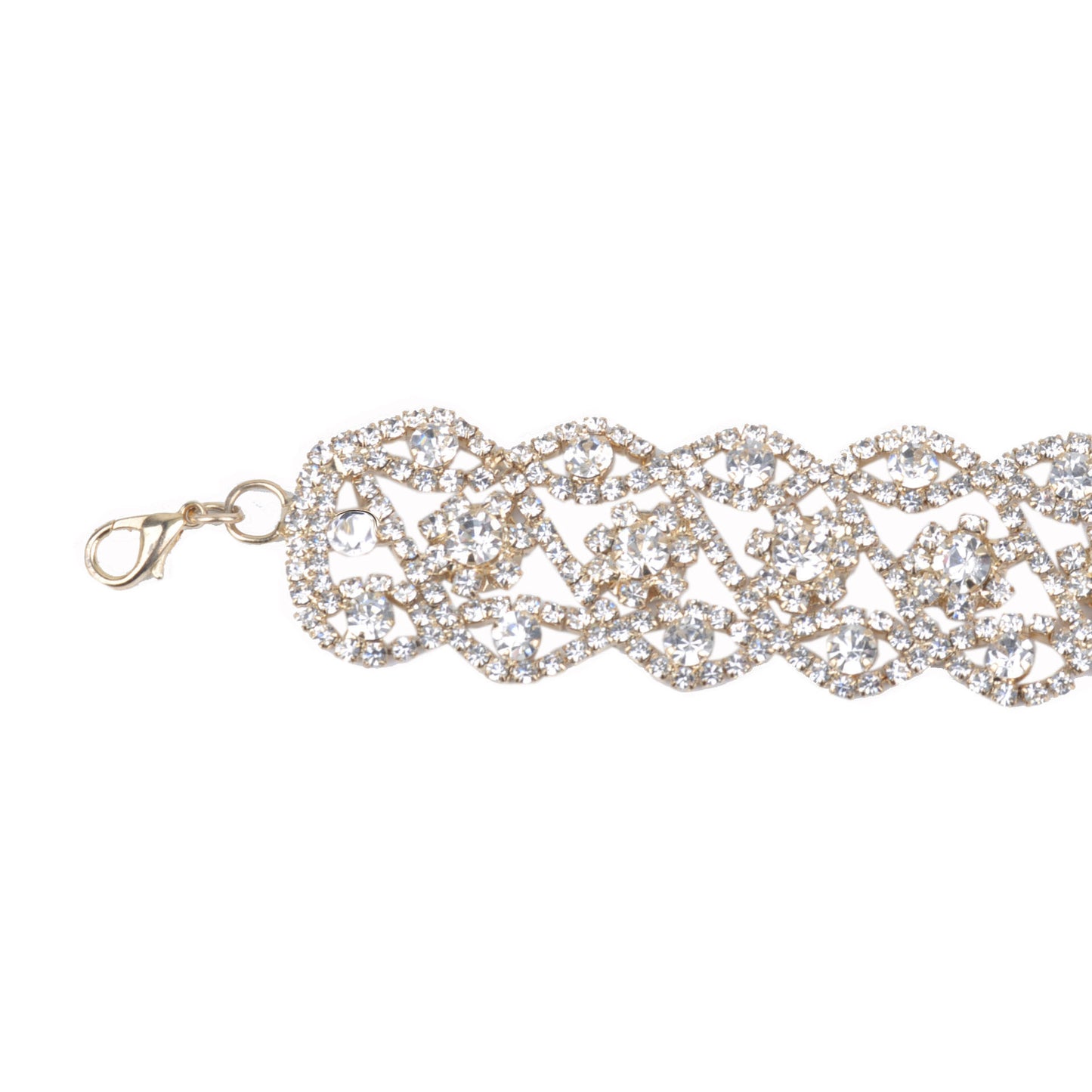 S - Luxury Crystal Beads Collar Chokers Necklace Pendant Geometry Rows Wedding Rhinestone Bead Necklace Statement Chokers