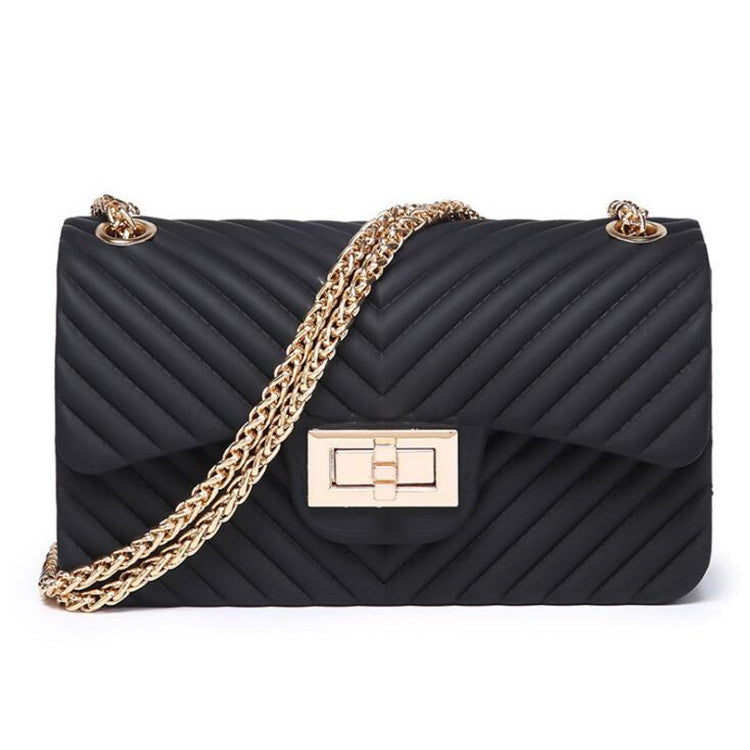 Cute Clutch Purses Ladies Single Bag Shoulder Female Women Jelly Luxury Handbags with Chain