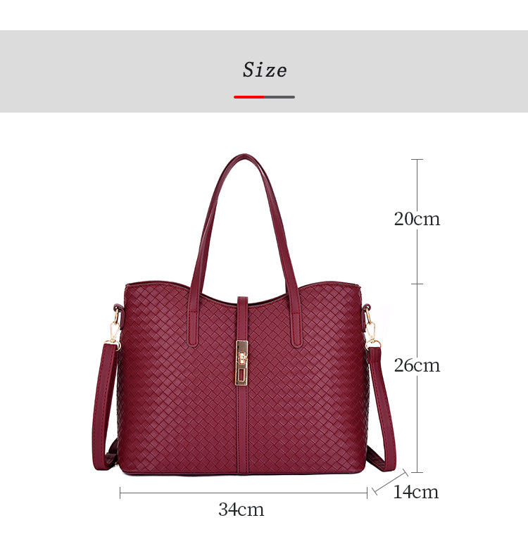 Designer Casual Tote Women Weaved Handbags 3 pieces Fashion Girls Shoulder Bag Purses