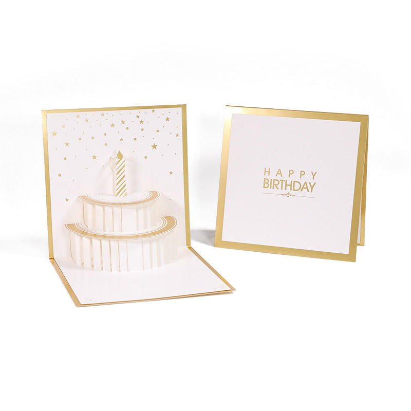 B - pop up 3d birthday cake greeting cards
