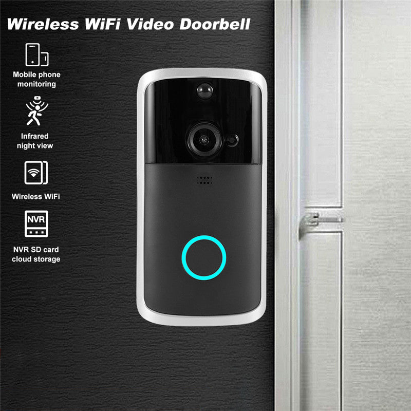 P - Aiwit Phone App 720P WiFi Video Wireless  Smart Doorbell V5 With Chime And Rechargeable Batteries For Phone Home Security