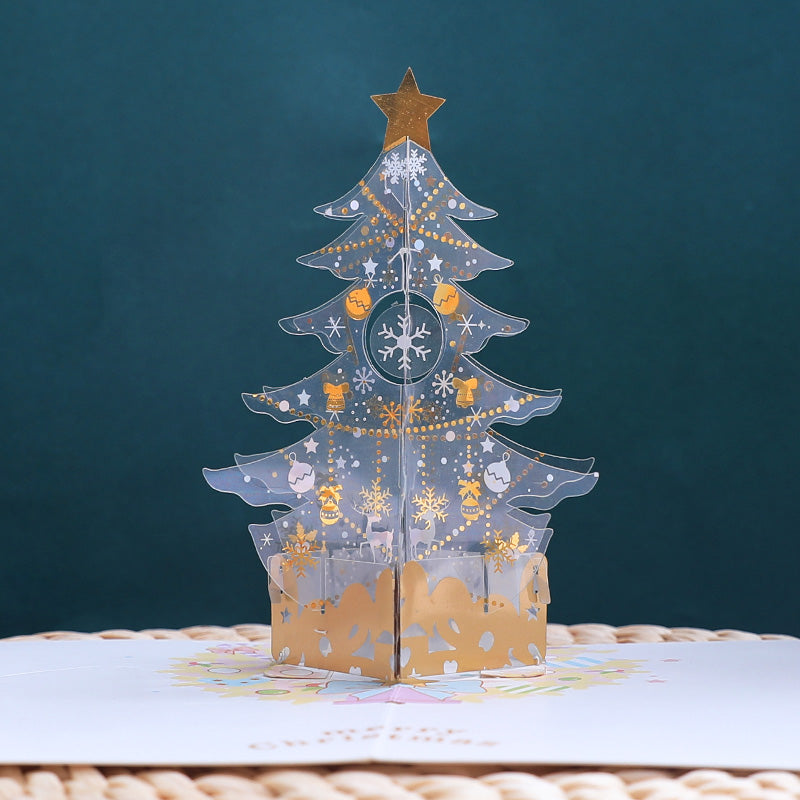 C - PVC material 3d pop up Christmas greeting card